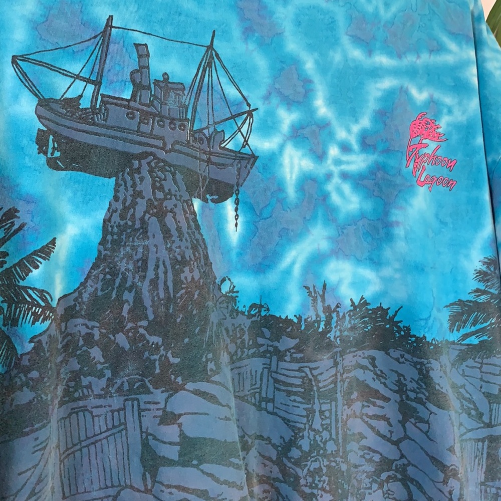 Disney Originals 90’s Typhoon Lagoon Blue Men’s Tee Rare Vintage - Picture 3 of 9